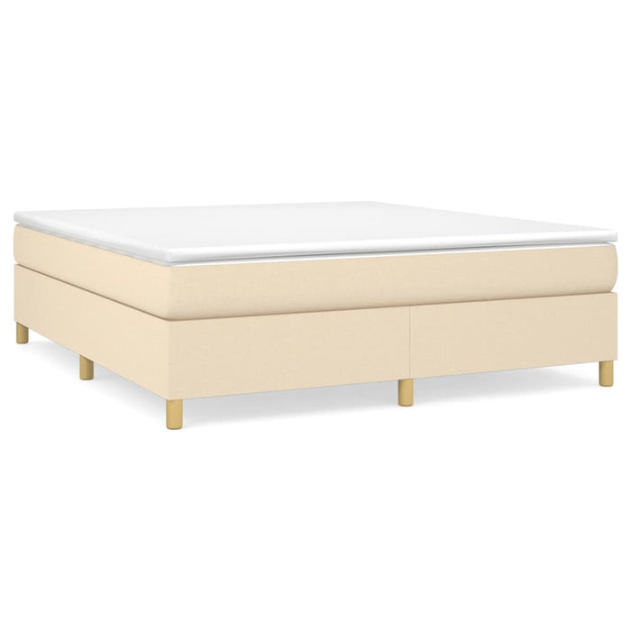 Pat continental cu saltea, crem, 180x200 cm, textil - WALTI WALTI