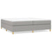 Pat box spring cu saltea, gri deschis, 200x200 cm, textil - WALTI WALTI