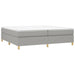 Pat box spring cu saltea, gri deschis, 200x200 cm, textil - WALTI WALTI