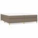 Pat box spring cu saltea, gri taupe, 200x200 cm, textil - WALTI WALTI