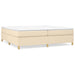 Pat box spring cu saltea, crem, 200x200 cm, textil - WALTI WALTI