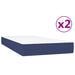 Pat box spring cu saltea, albastru, 200x200 cm, textil - WALTI WALTI