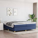 Pat box spring cu saltea, albastru, 200x200 cm, textil - WALTI WALTI