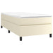 Pat box spring cu saltea, crem, 90x200 cm, piele ecologică - WALTI WALTI