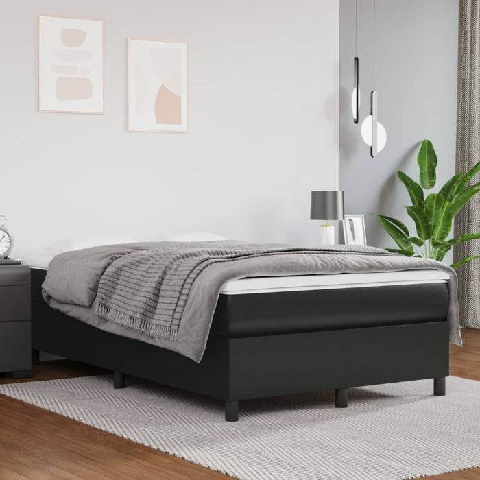 Pat box spring cu saltea, negru, 120x200 cm, piele ecologică - WALTI WALTI