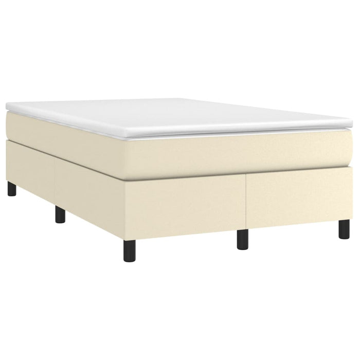 Pat box spring cu saltea, crem, 120x200 cm, piele ecologică - WALTI WALTI