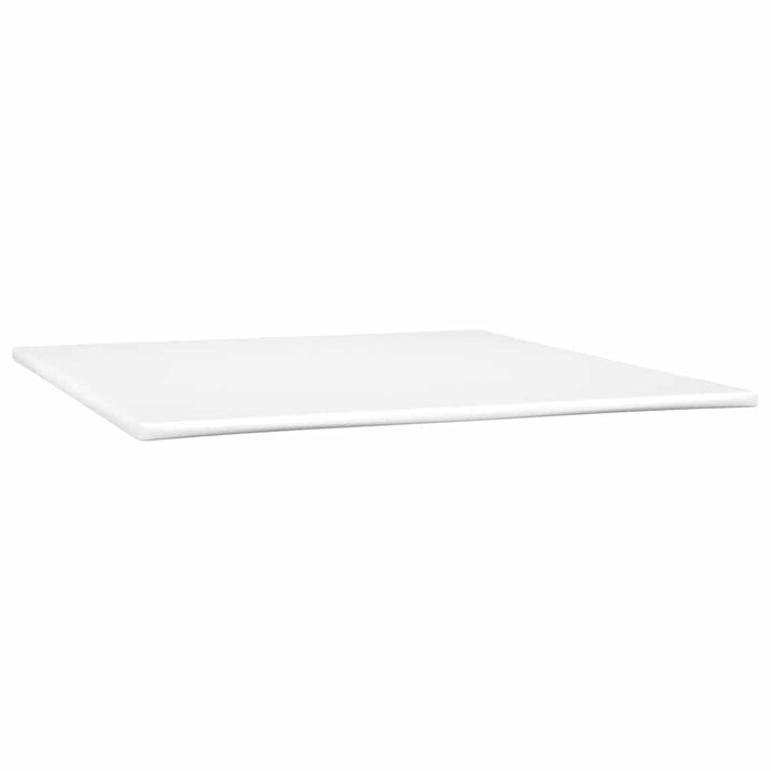 Pat box spring cu saltea, crem, 160x200 cm, piele ecologică WALTI
