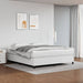 Pat box spring cu saltea, alb, 180x200 cm, piele ecologică - WALTI WALTI
