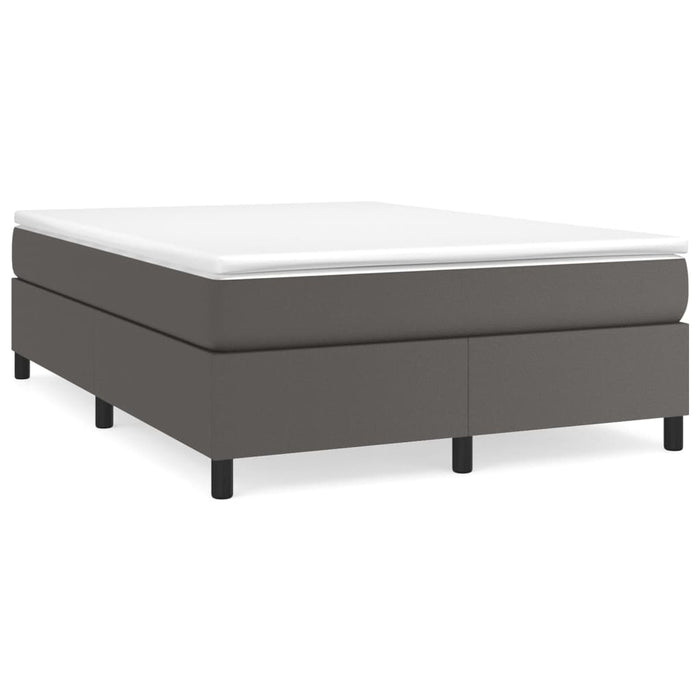 Pat box spring cu saltea, gri, 180x200 cm, piele ecologică - WALTI WALTI