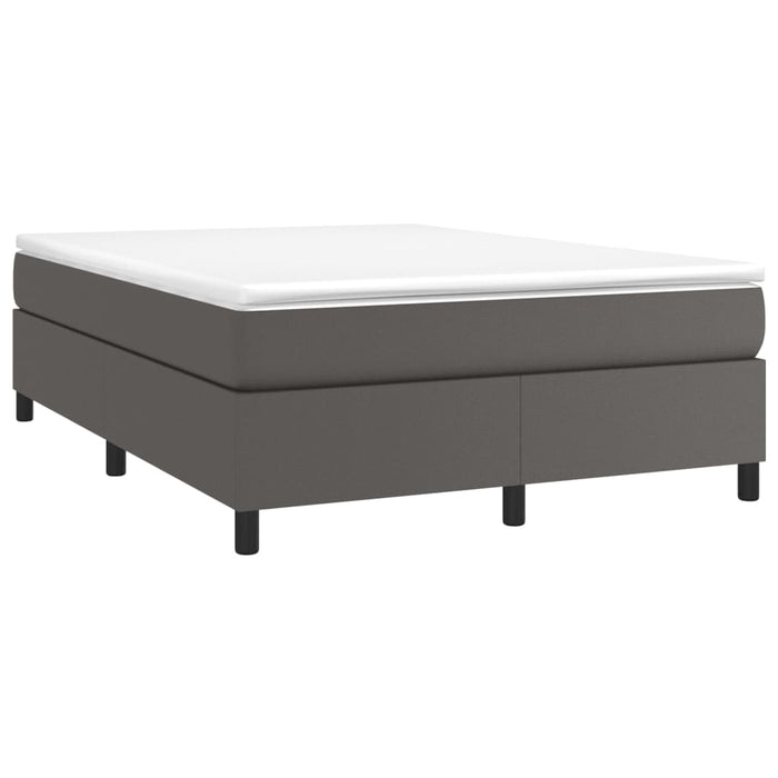 Pat box spring cu saltea, gri, 180x200 cm, piele ecologică - WALTI WALTI