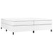Pat box spring cu saltea, alb, 200x200 cm, piele ecologică - WALTI WALTI