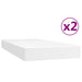 Pat box spring cu saltea, alb, 200x200 cm, piele ecologică - WALTI WALTI