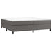 Pat box spring cu saltea, gri, 200x200 cm, piele ecologică - WALTI WALTI
