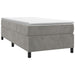 Pat box spring cu saltea, gri deschis, 80x200 cm, catifea - WALTI WALTI