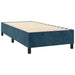 Pat box spring cu saltea, albastru închis, 80x200 cm, catifea - WALTI WALTI