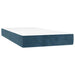 Pat box spring cu saltea, albastru închis, 80x200 cm, catifea - WALTI WALTI