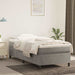 Pat box spring cu saltea, gri deschis, 90x190 cm, catifea - WALTI WALTI
