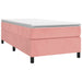 Pat box spring cu saltea, roz, 90x190 cm, catifea - WALTI WALTI