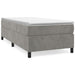 Pat box spring cu saltea, gri deschis, 90x200 cm, catifea - WALTI WALTI
