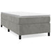 Pat box spring cu saltea, gri deschis, 100x200 cm, catifea - WALTI WALTI