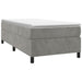 Pat box spring cu saltea, gri deschis, 100x200 cm, catifea - WALTI WALTI