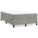 Pat box spring cu saltea, gri deschis, 120x200 cm, catifea - WALTI WALTI