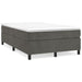 Pat box spring cu saltea, gri închis, 120x200 cm, catifea - WALTI WALTI