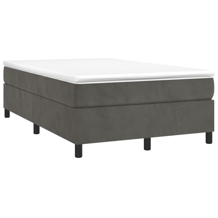 Pat box spring cu saltea, gri închis, 120x200 cm, catifea - WALTI WALTI