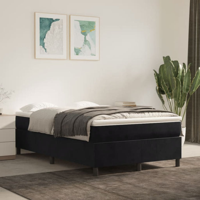 Pat box spring cu saltea, negru, 120x200 cm, catifea - WALTI WALTI