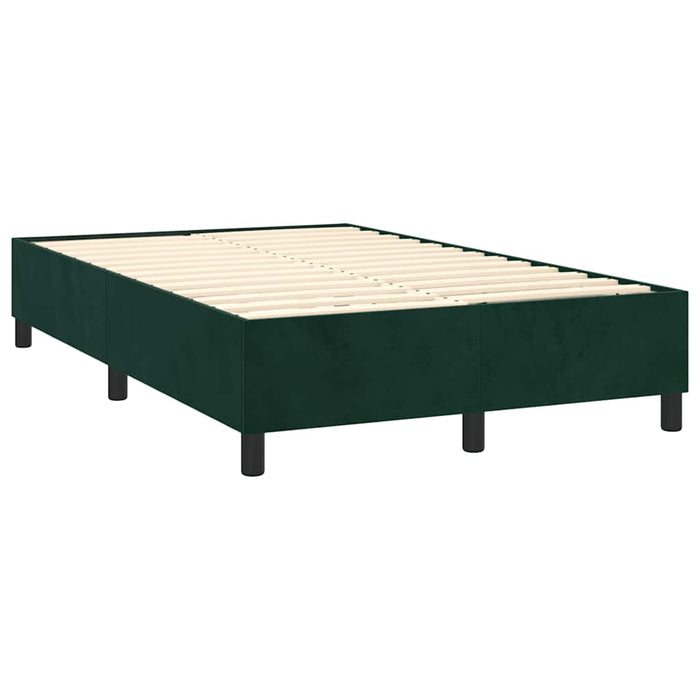Pat box spring cu saltea, verde închis, 120x200 cm, catifea - WALTI WALTI