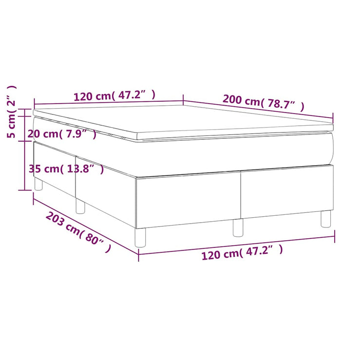 Pat box spring cu saltea, verde închis, 120x200 cm, catifea - WALTI WALTI