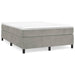 Pat box spring cu saltea, gri deschis, 140x190 cm, catifea - WALTI WALTI