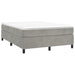 Pat box spring cu saltea, gri deschis, 140x190 cm, catifea - WALTI WALTI