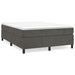 Pat box spring cu saltea, gri închis, 140x190 cm, catifea - WALTI WALTI
