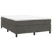Pat box spring cu saltea, gri închis, 140x190 cm, catifea - WALTI WALTI