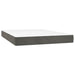 Pat box spring cu saltea, gri închis, 140x190 cm, catifea - WALTI WALTI