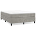 Pat box spring cu saltea, gri deschis, 140x200 cm, catifea - WALTI WALTI