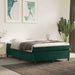 Pat box spring cu saltea, verde închis, 140x200 cm, catifea - WALTI WALTI