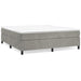 Pat box spring cu saltea, gri deschis, 160x200 cm, catifea - WALTI WALTI