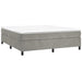 Pat box spring cu saltea, gri deschis, 160x200 cm, catifea - WALTI WALTI