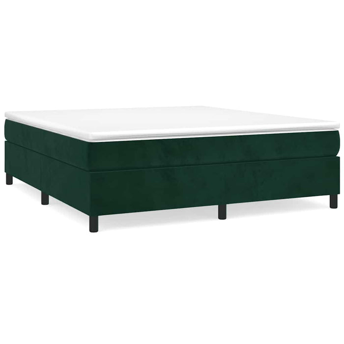 Pat box spring cu saltea, verde închis, 180x200 cm, catifea - WALTI WALTI
