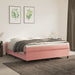 Pat box spring cu saltea, roz, 180x200 cm, catifea - WALTI WALTI