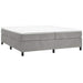 Pat box spring cu saltea, gri deschis, 200x200 cm, catifea - WALTI WALTI