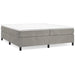 Pat box spring cu saltea, gri deschis, 200x200 cm, catifea - WALTI WALTI