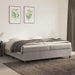 Pat box spring cu saltea, gri deschis, 200x200 cm, catifea - WALTI WALTI