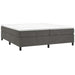 Pat box spring cu saltea, gri închis, 200x200 cm, catifea - WALTI WALTI
