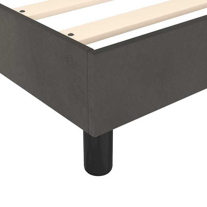 Pat box spring cu saltea, gri închis, 200x200 cm, catifea - WALTI WALTI