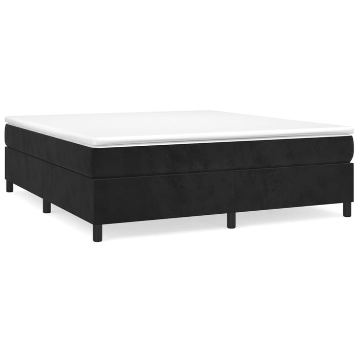Pat box spring cu saltea, negru, 200x200 cm, catifea - WALTI WALTI
