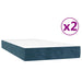 Pat box spring cu saltea, albastru închis, 200x200 cm, catifea - WALTI WALTI
