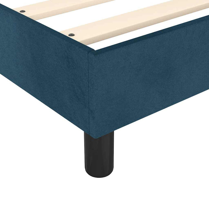 Pat box spring cu saltea, albastru închis, 200x200 cm, catifea - WALTI WALTI